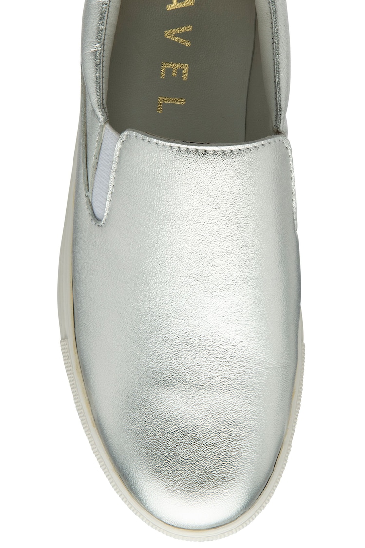 Ravel Silver Leather Slip-Ons Trainers - Image 4 of 4