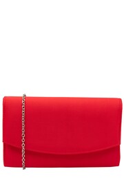 Ravel Red Clutch Bag with Chain - Image 1 of 4