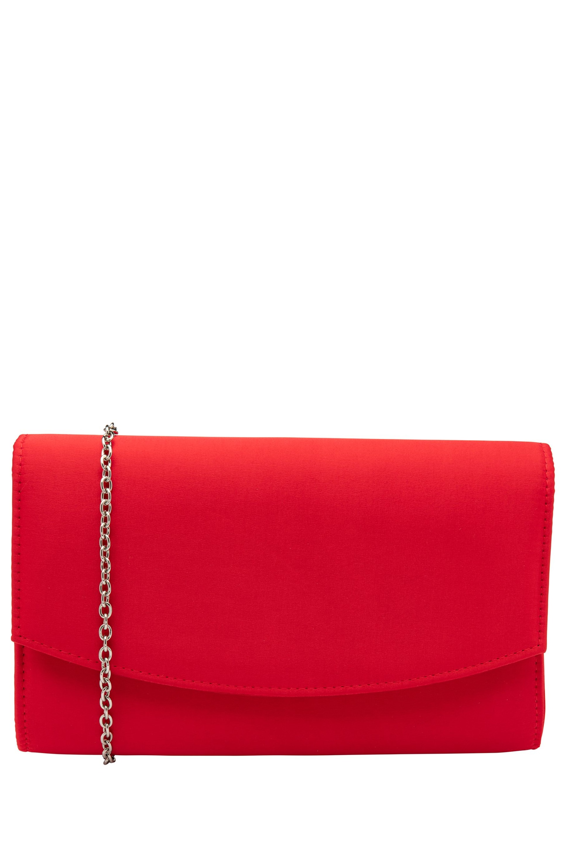 Ravel Red Clutch Bag with Chain - Image 1 of 4