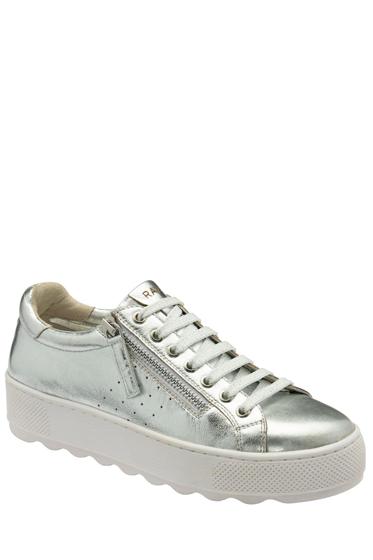 Ravel Silver Zip Up Casual Trainers - Image 1 of 4