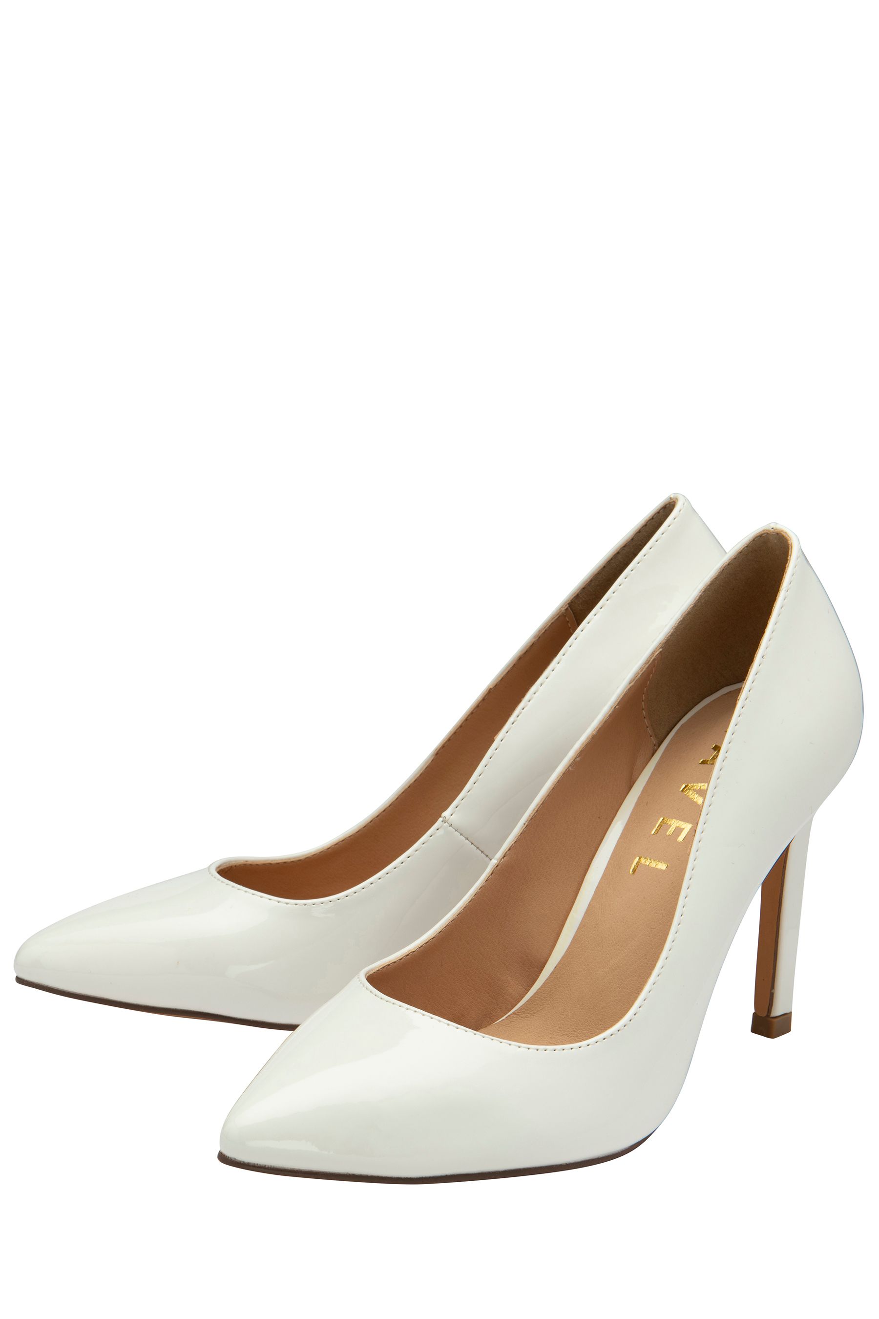 Ravel White Stiletto Heel Court Shoes