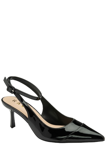 Ravel Black Pointed Toe Court Shoes