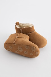 Tan Brown Warm Lined Baby Pull On Boots (0-2mths) - Image 6 of 6