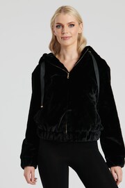 South Beach Black Faux Fur Hooded Jacket - Image 2 of 5