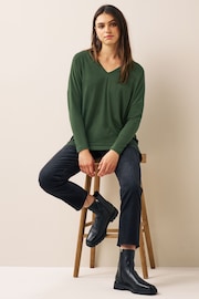 Khaki Green Long Sleeve Tunic Top - Image 1 of 5