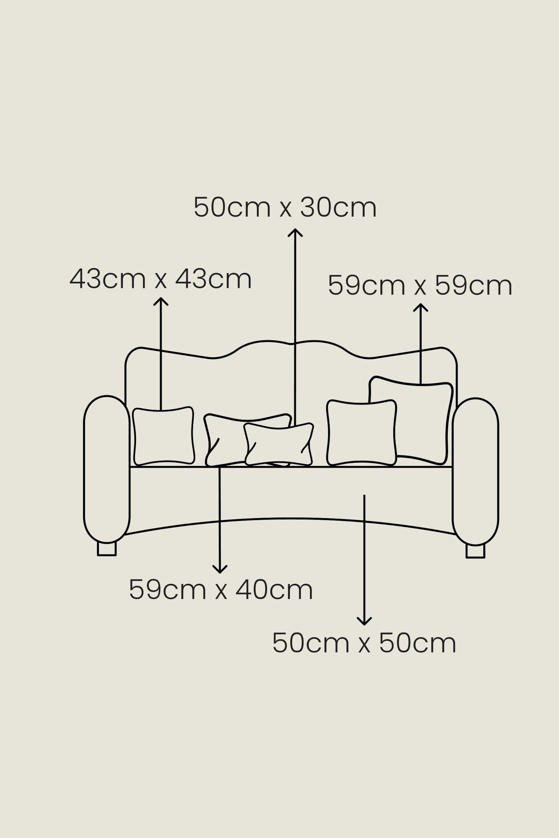 Mid Grey 59 x 59cm Soft velour Cushion - Image 4 of 6