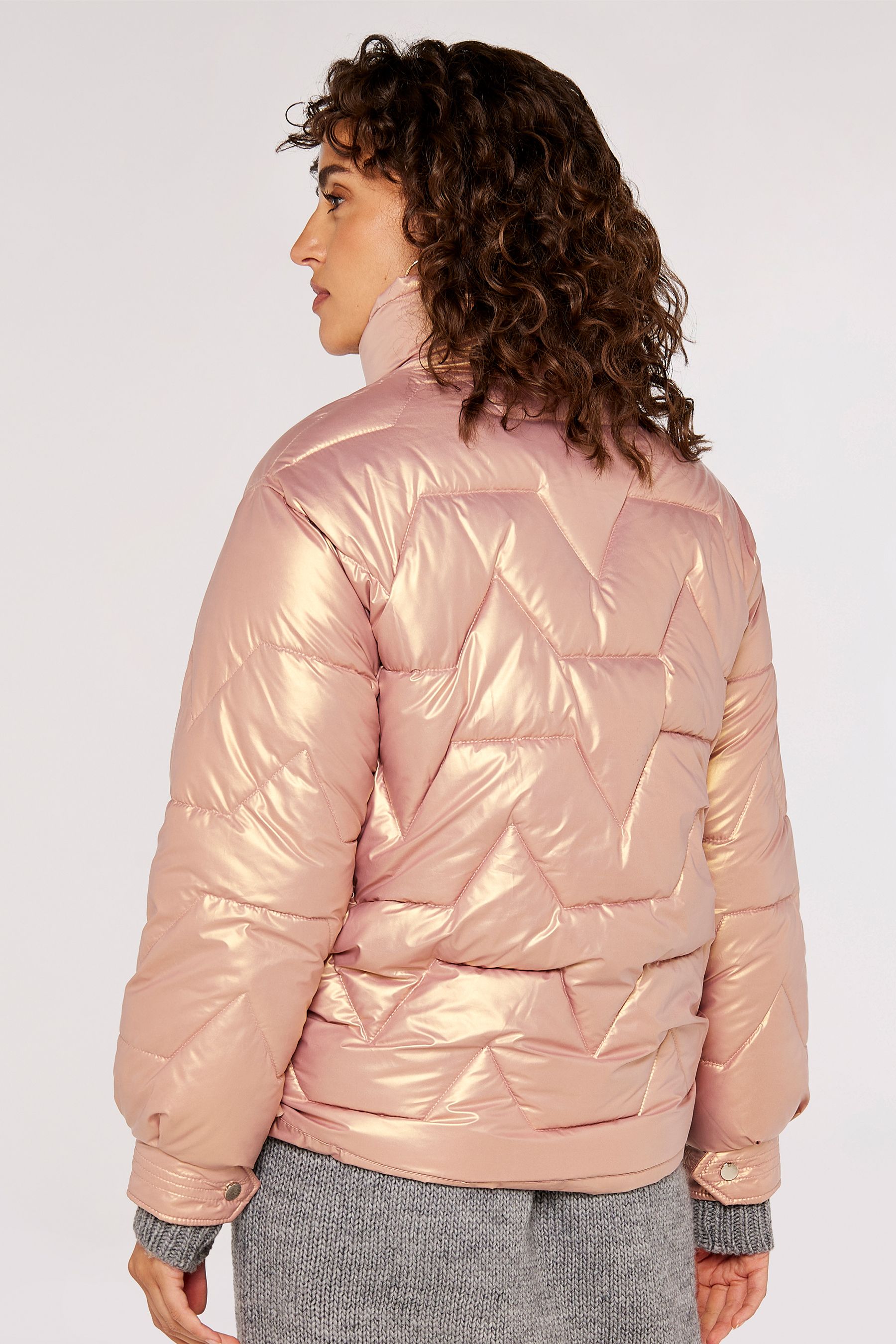 Buy Apricot Pink Iridescent Puffer Jacket from the Next UK online shop