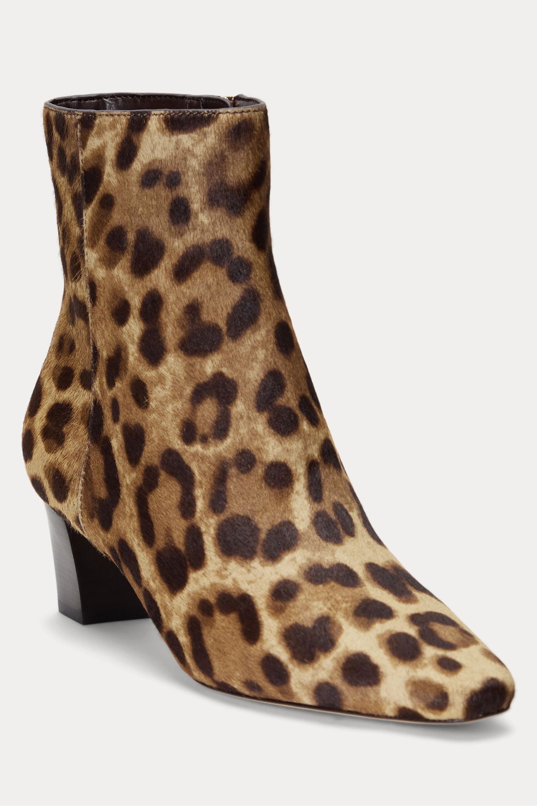 Buy Lauren Ralph Lauren Animal Willa Leopard Print Haircalf Boots from Next Luxembourg