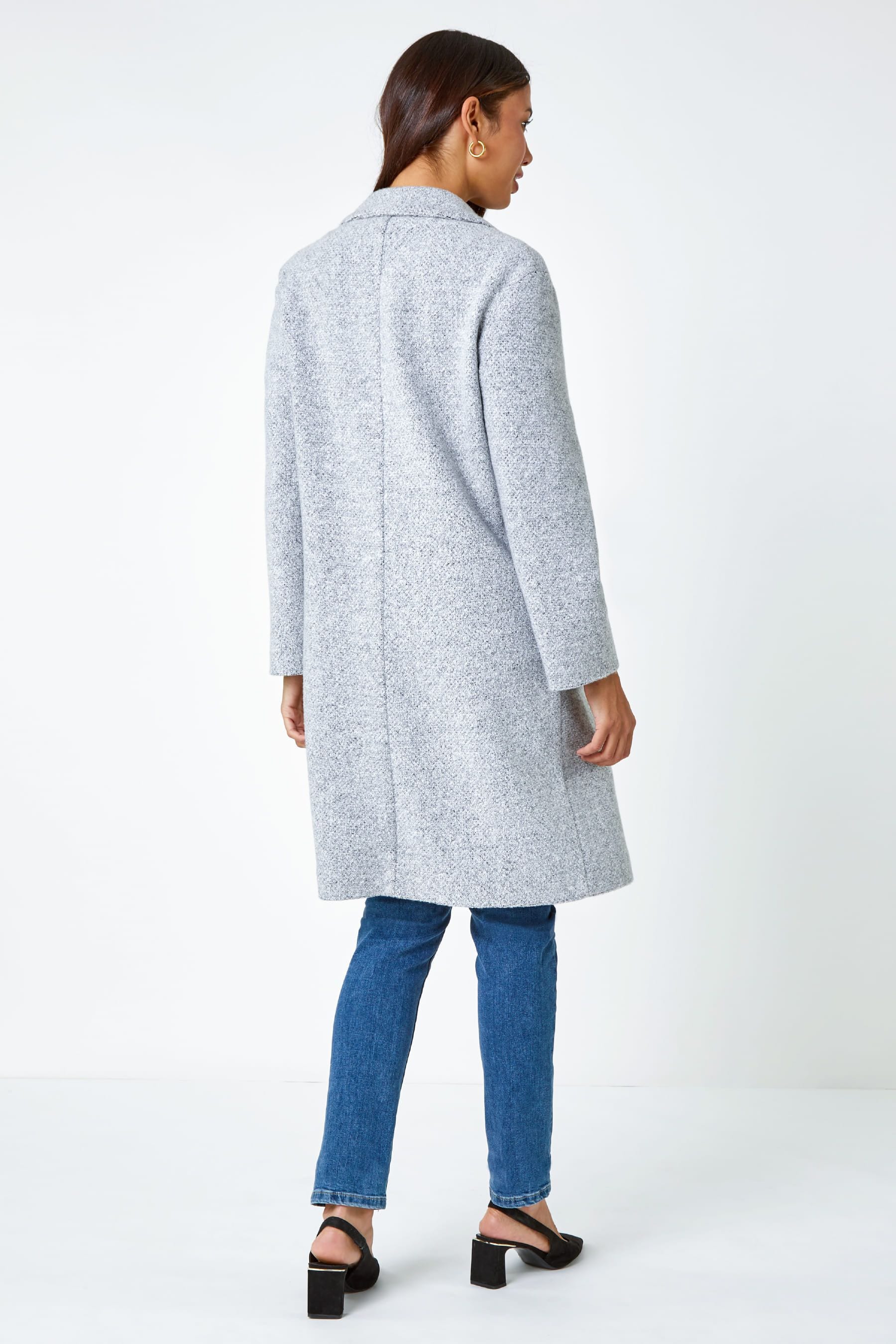 Roman Grey Soft Touch Longline Coatigan