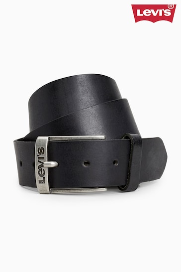 Levi's® Black Leather Duncan Belt