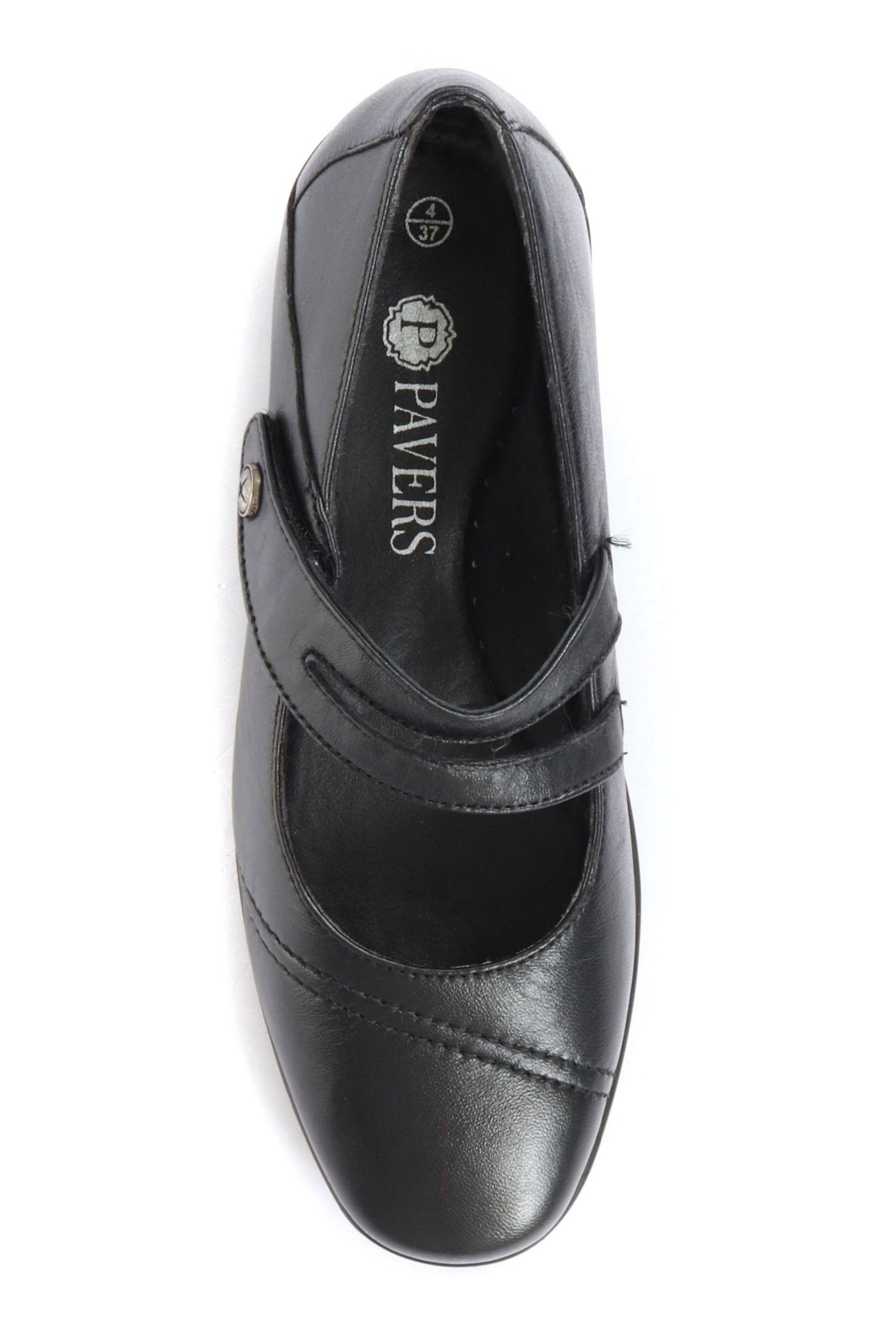 Buy Pavers Wide Fit Leather Mary Jane Shoes With Split Strap from