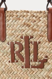Lauren Ralph Lauren Natural Marcy Straw Leather Trim Tote Bag - Image 5 of 5