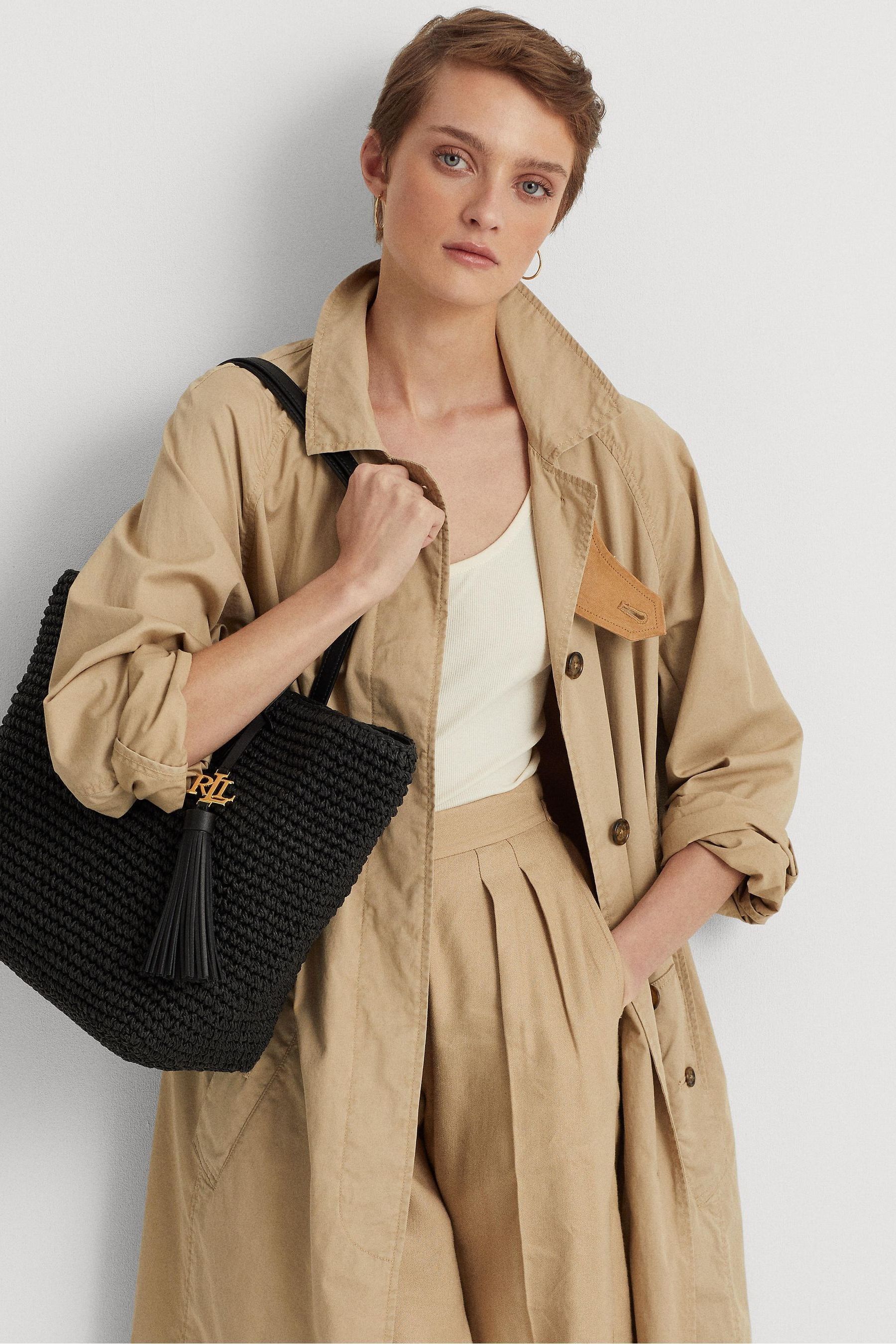 Ralph lauren straw tote bag 2025