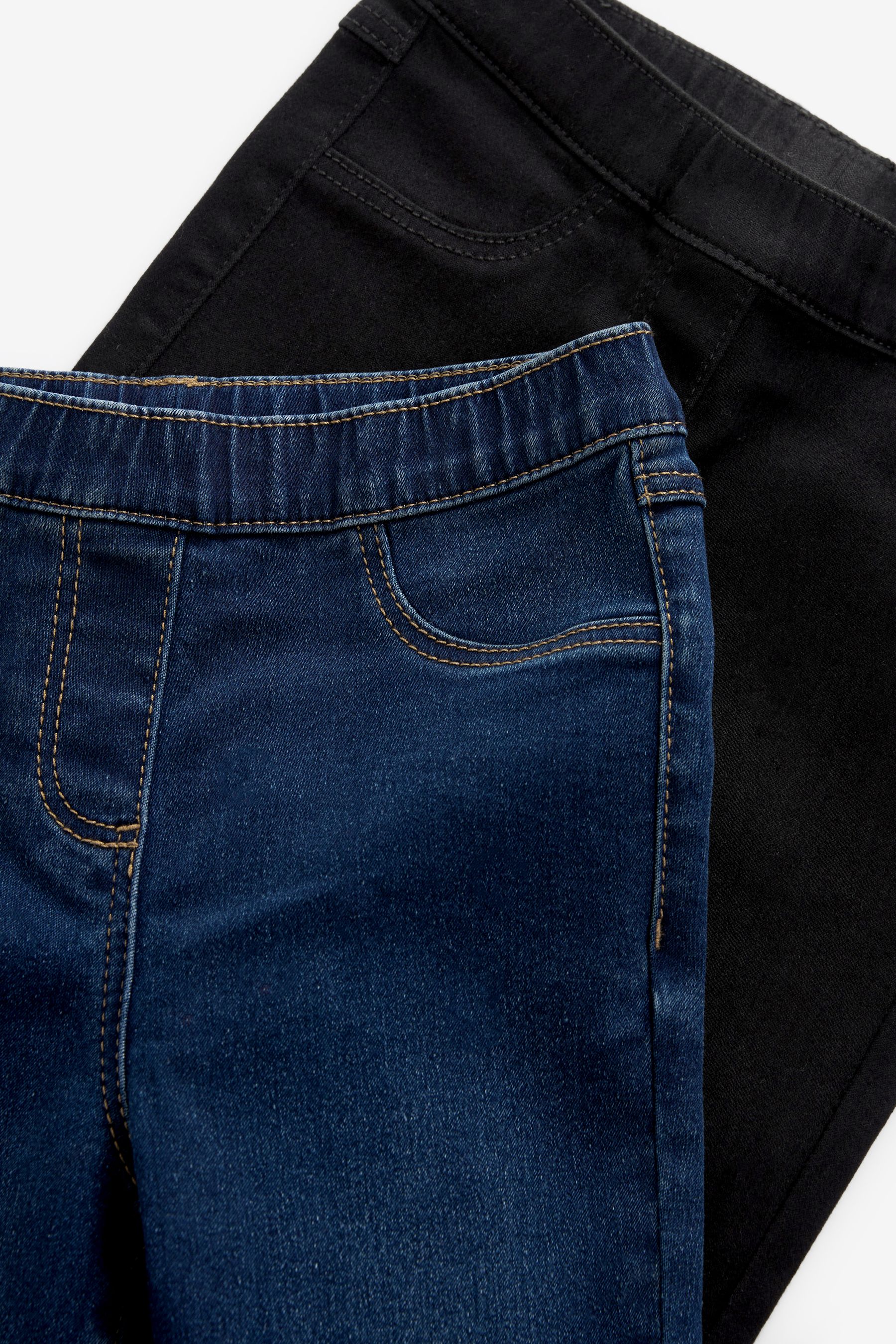 Buy Black Grey Elasticated Waist Jeggings 2 Pack 3 16yrs from Next Luxembourg