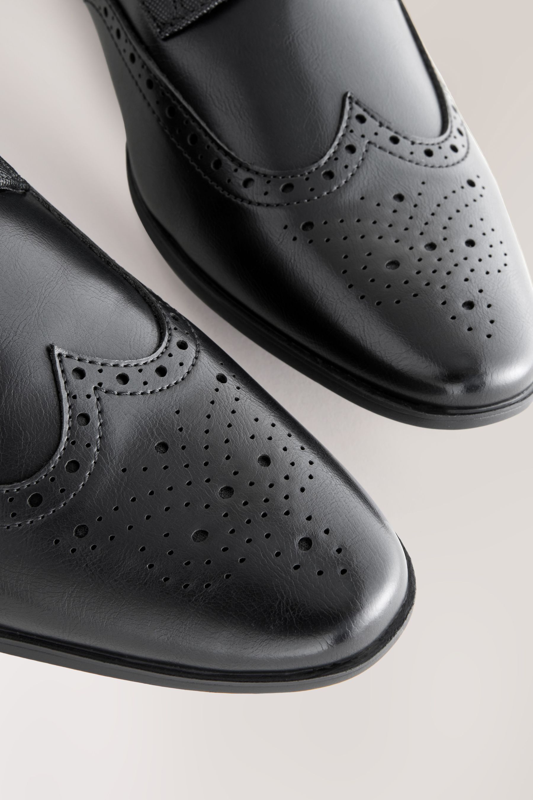 Buy Black Standard Fit Brogue Shoes from the Next UK online shop