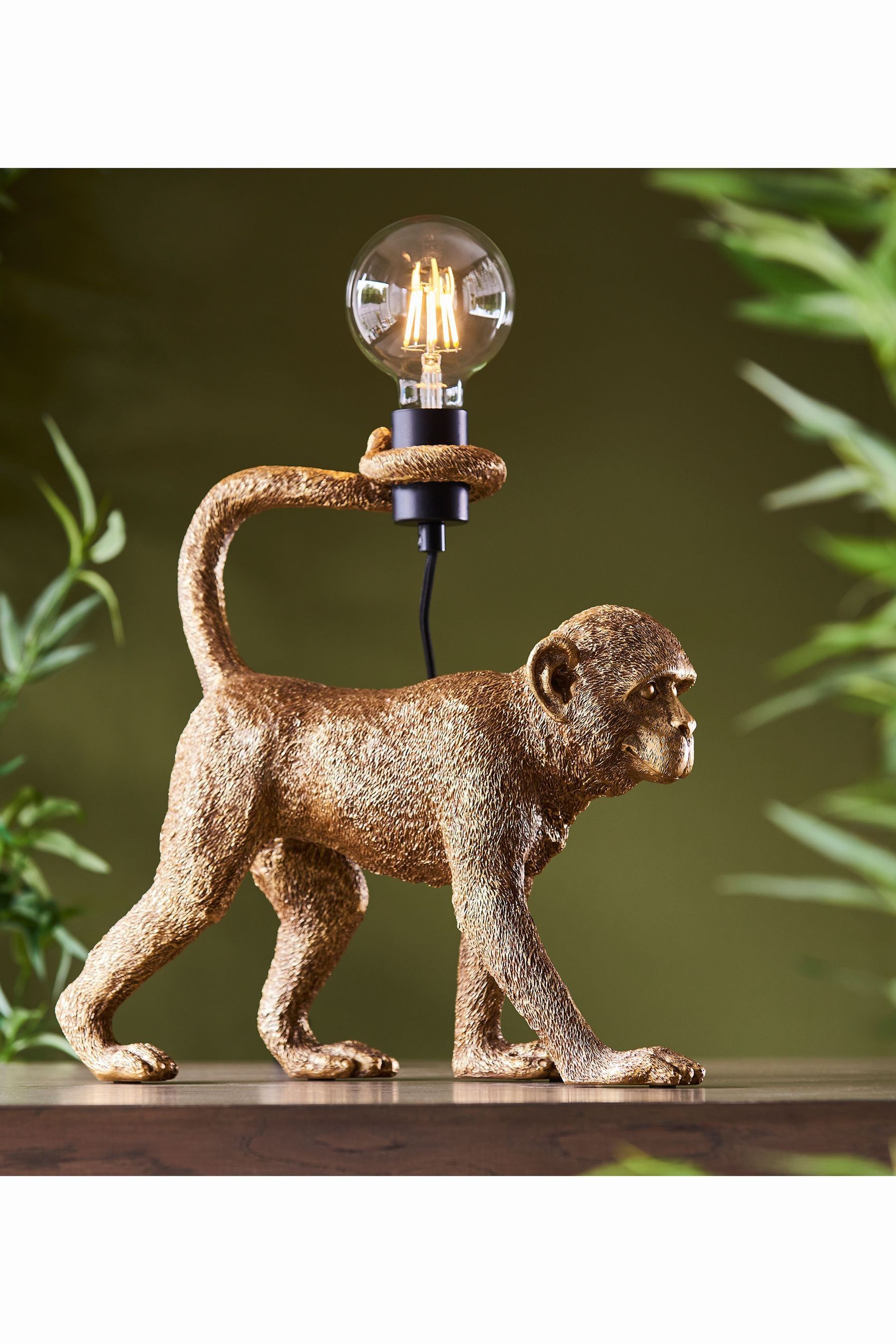 Monkey shop lamp gold