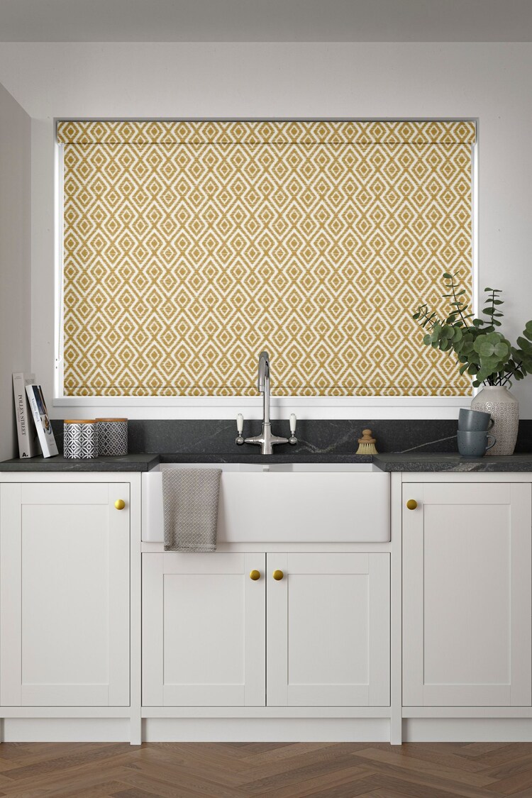 Yellow Diamond Geo Made to Measure Roller Blind - Image 2 of 6