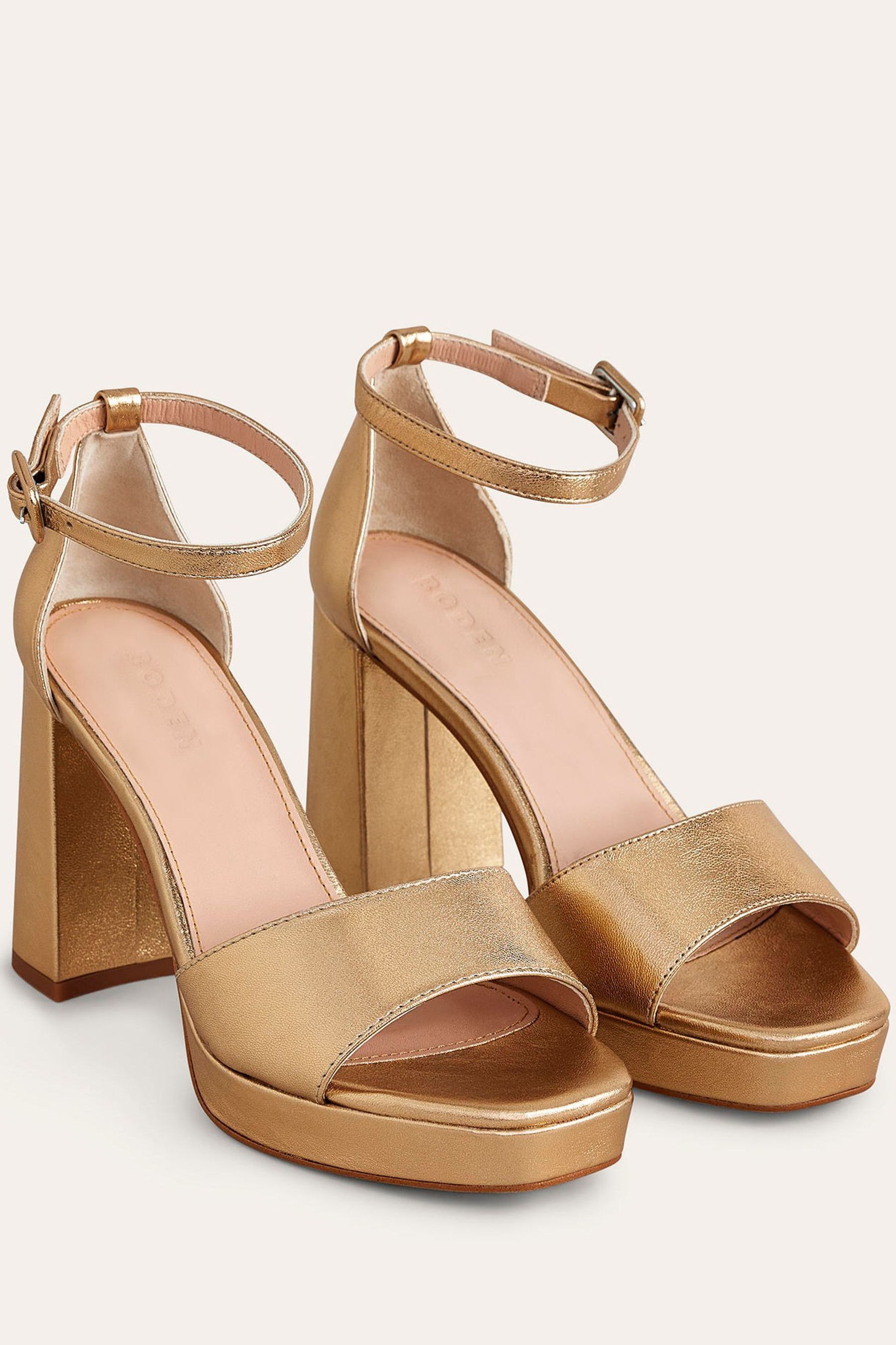 Boden top gold sandals