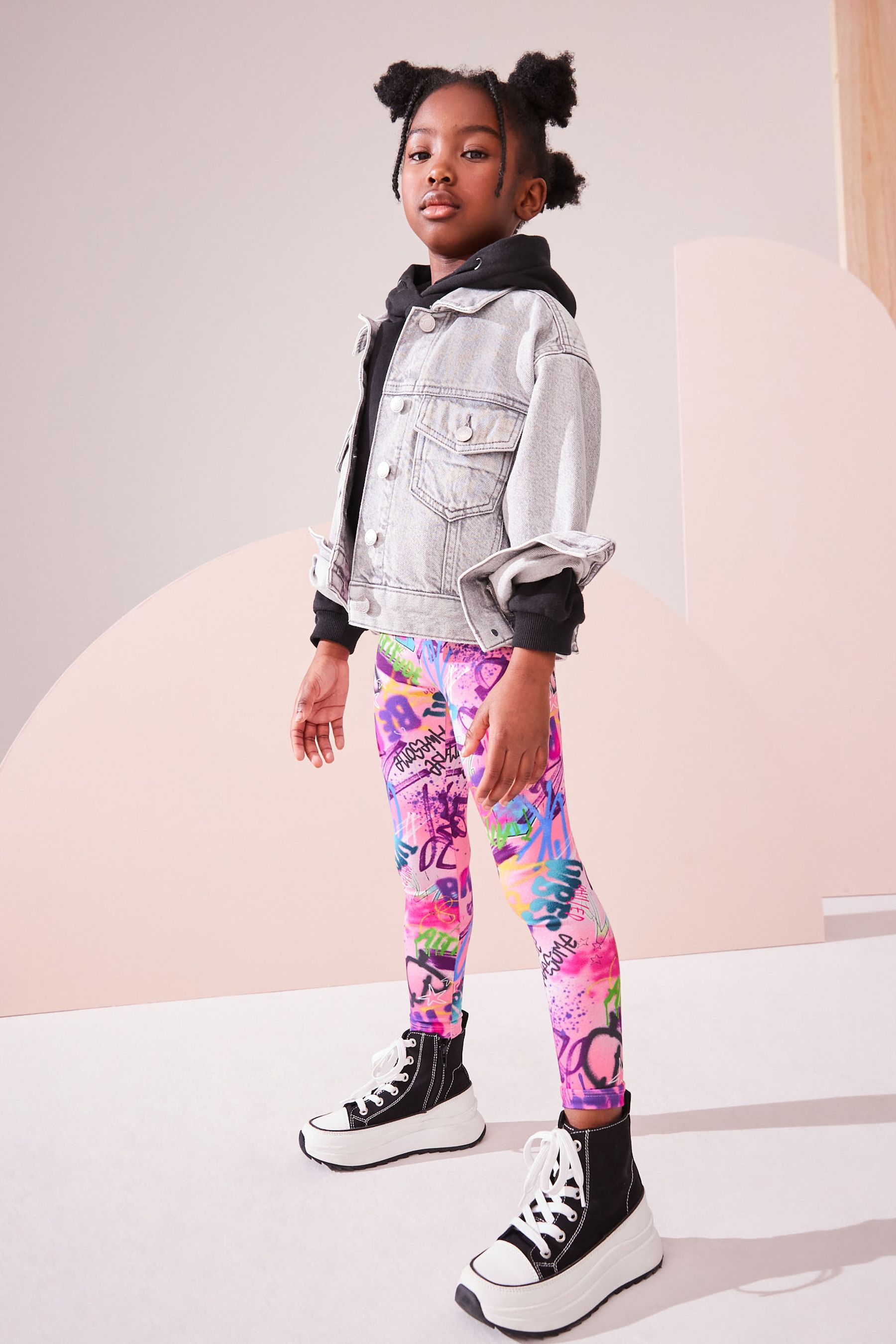 Graffiti print leggings on sale