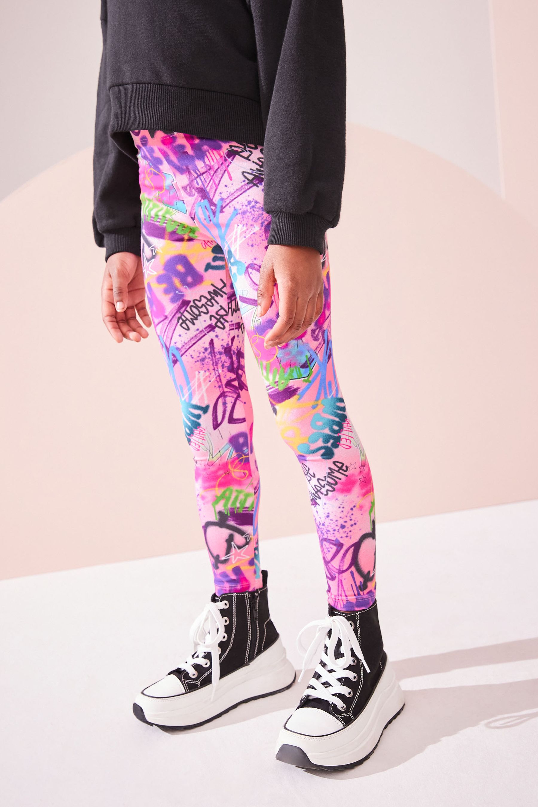 Graffiti print leggings online