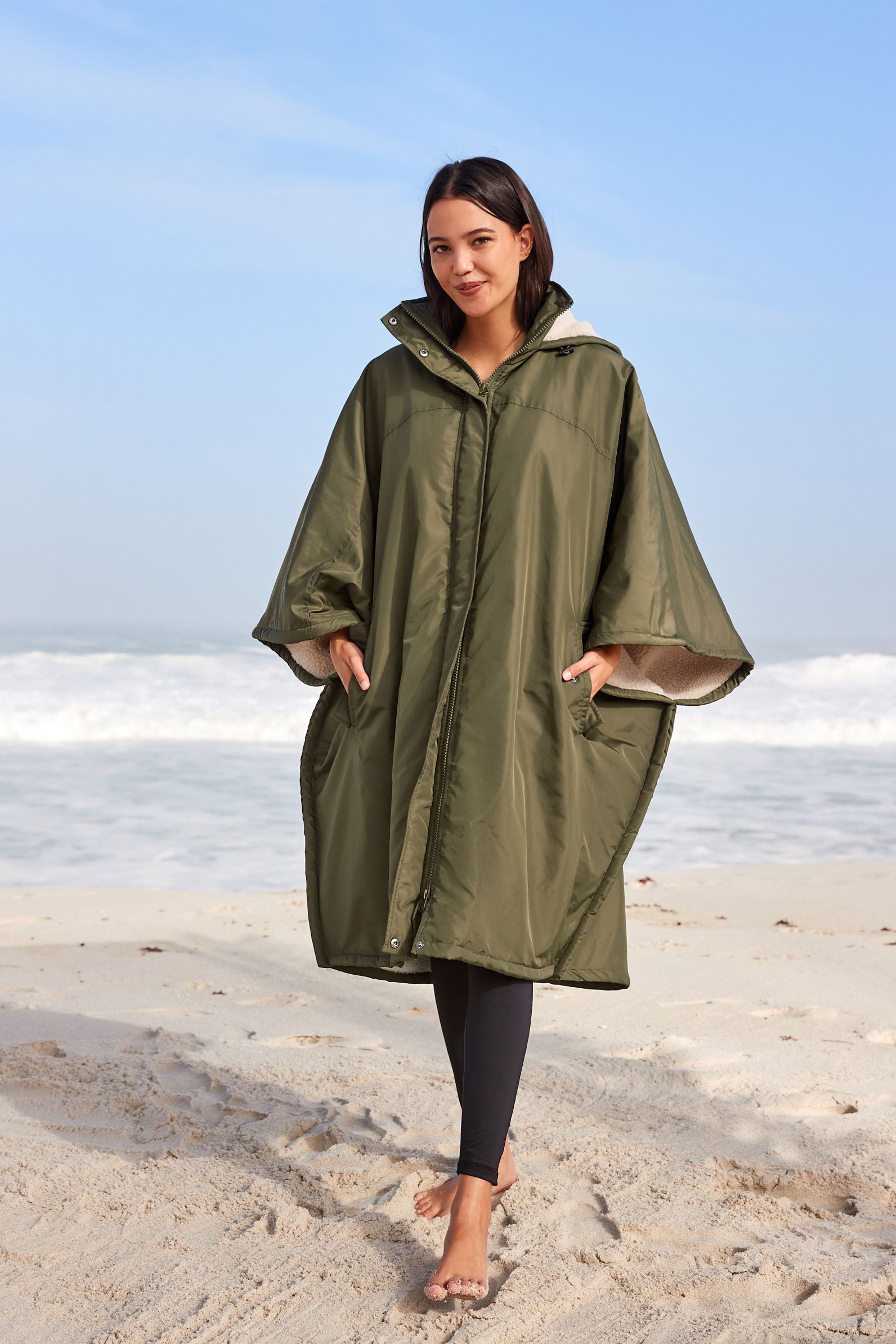 Buy Vert kaki Peignoir a langer poncho from Next Luxembourg