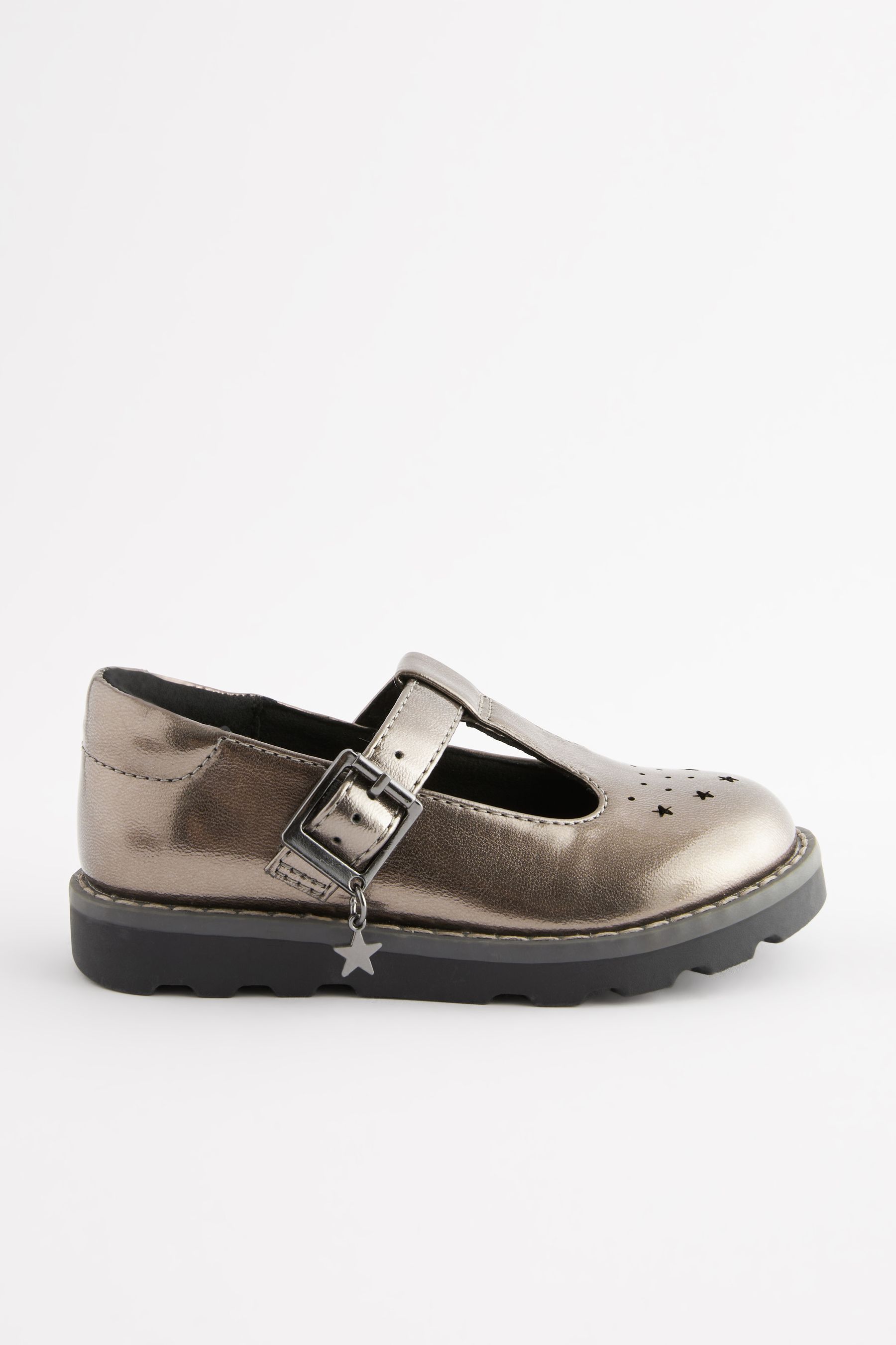 Buy Silver Wide Fit G T Bar Adjustable Buckle Shoes from the Next UK online shop