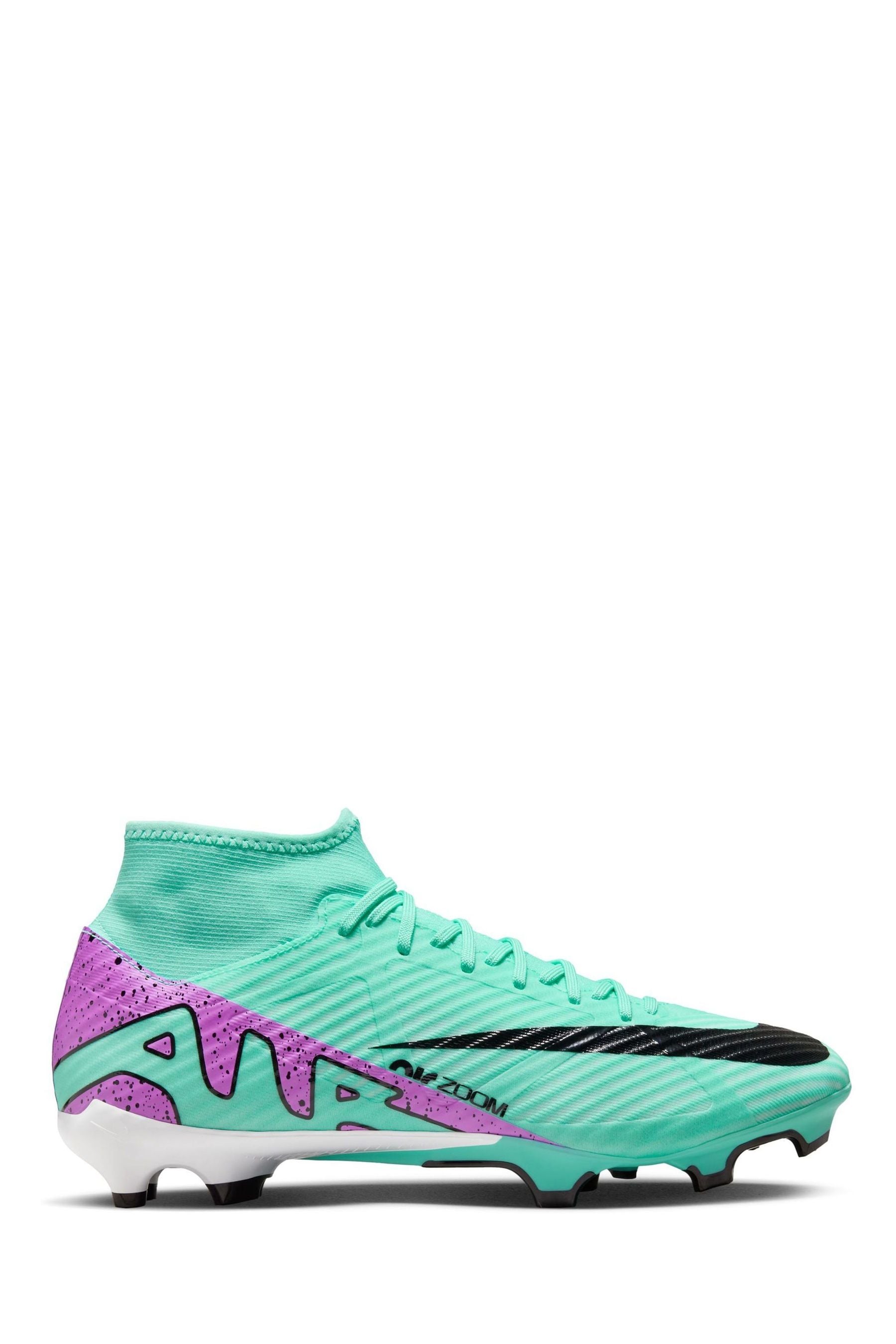 Buy Nike Green Zoom Mercurial Superfly 9 Multi Ground Football Boots from Next Luxembourg