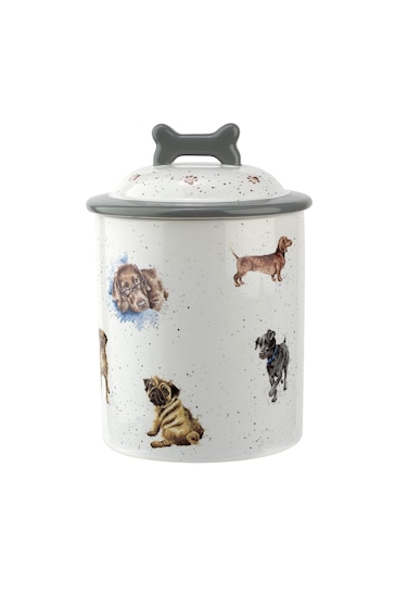 White Royal Worcester Wrendale Dog Treat Jar