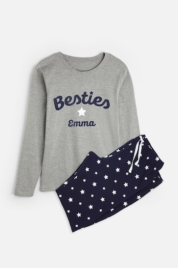 Personalised Besties Logo Pyjamas by Dollymix