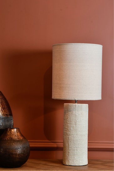 Libra Cream Tall Textured Porcelain Table Lamp