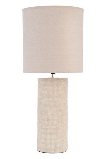 Libra Cream Tall Textured Porcelain Table Lamp