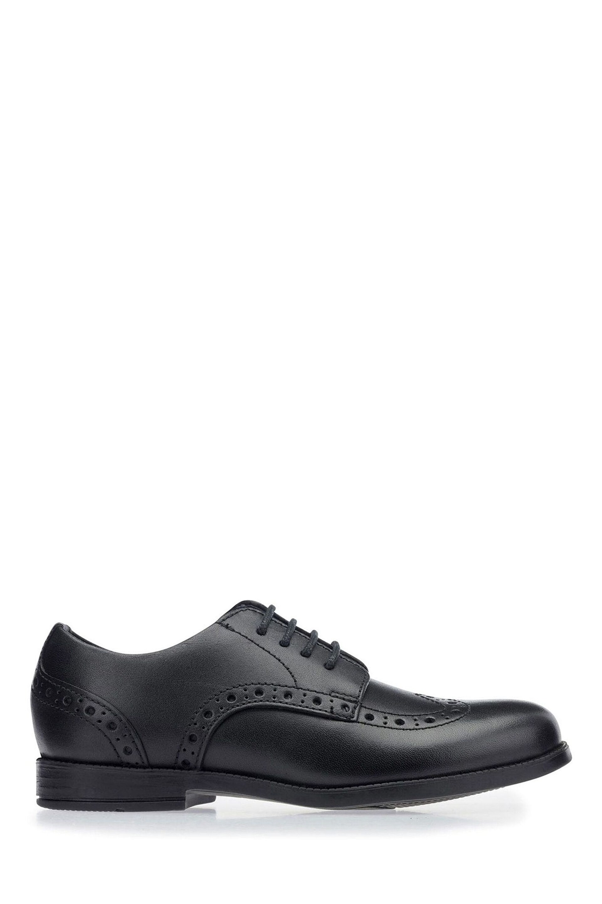 Start-Rite Pri Brogue Lace-up Black Leather School Shoes F & G Fit - Image 1 of 6