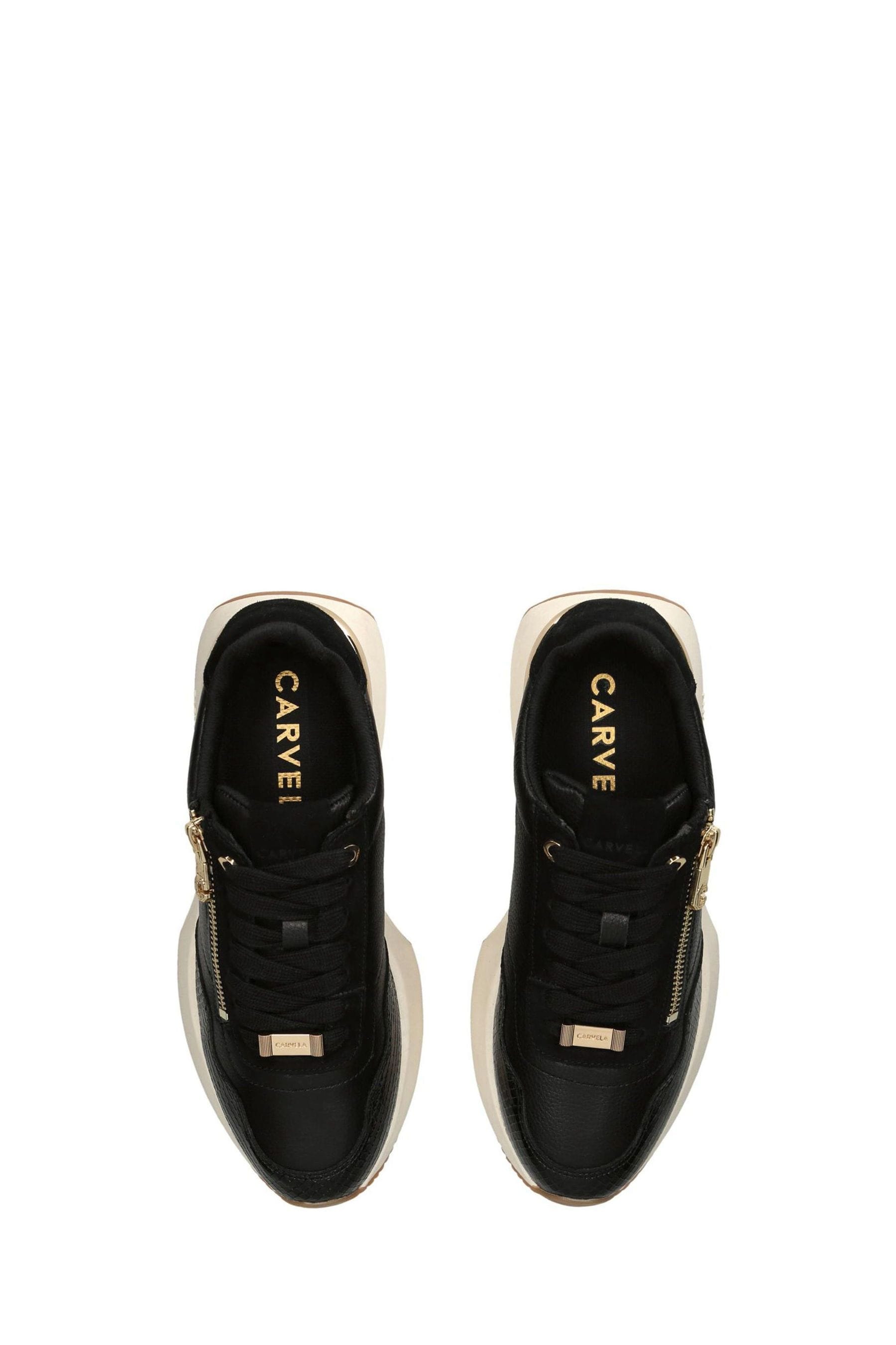 Carvela Black Flare Zip Trainers
