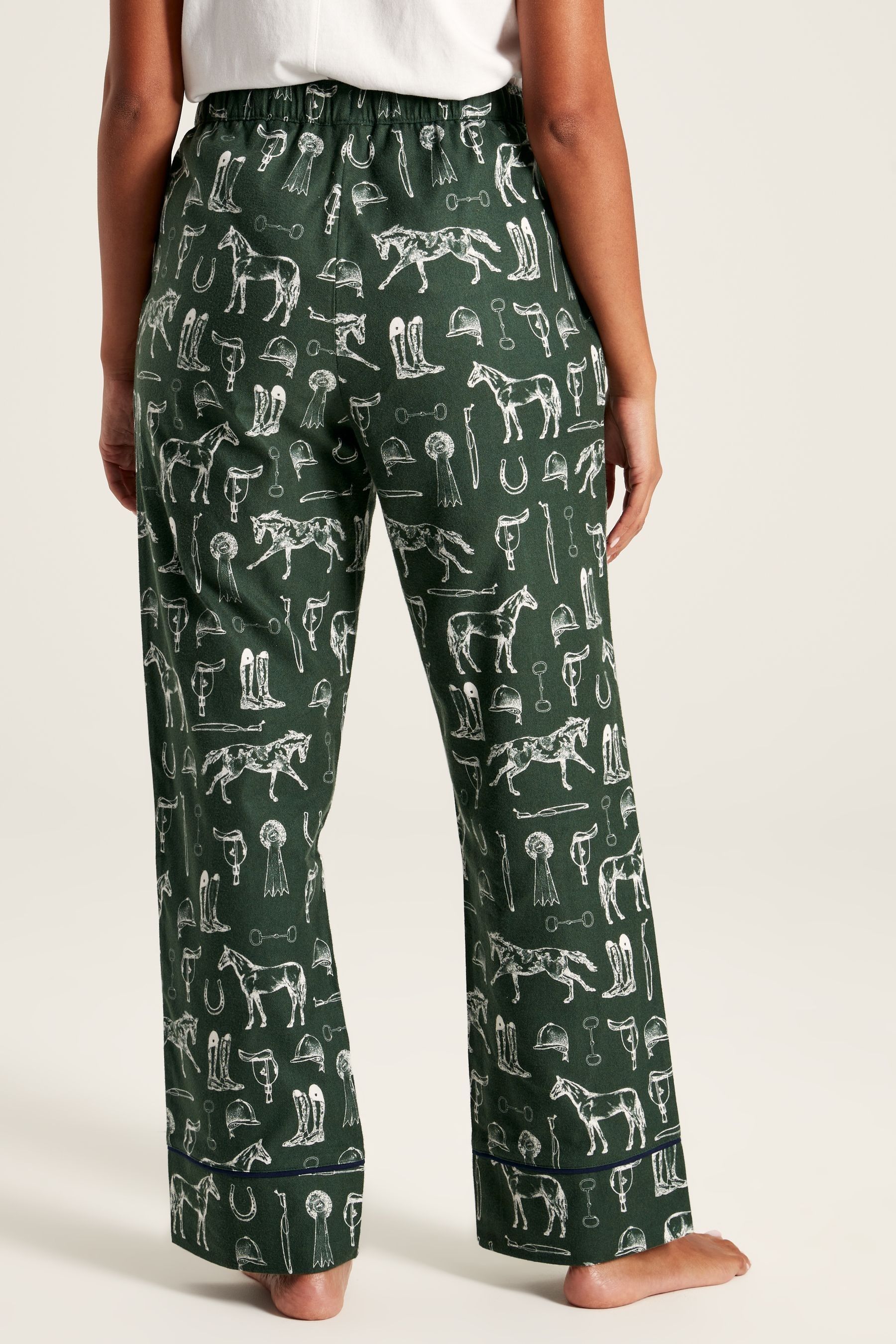 Buy Joules Stella Green Cotton Pyjama Bottoms from the Next UK