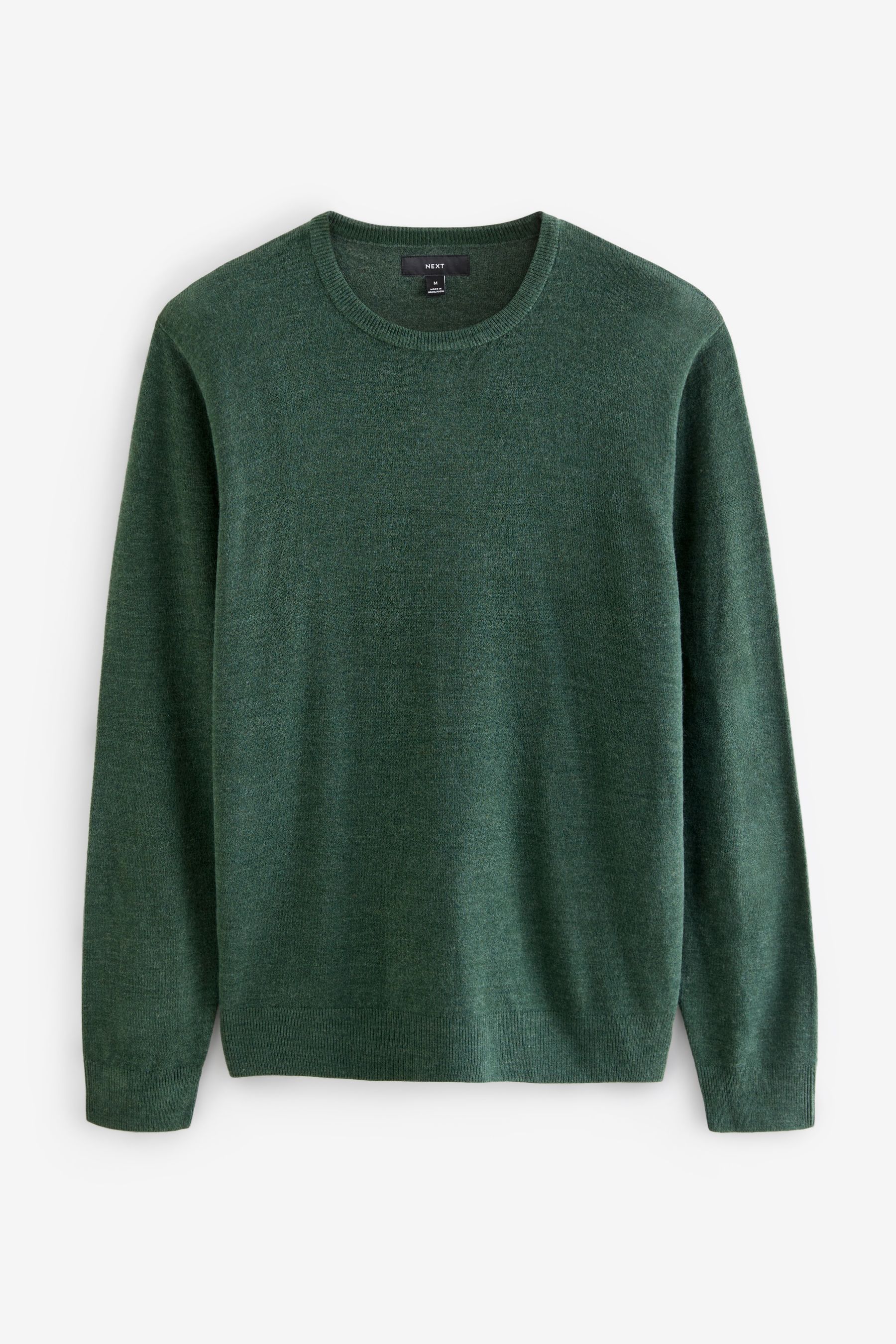 Buy Dark Green Crew Neck Regular Soft Touch Knit Jumper from the Next UK online shop