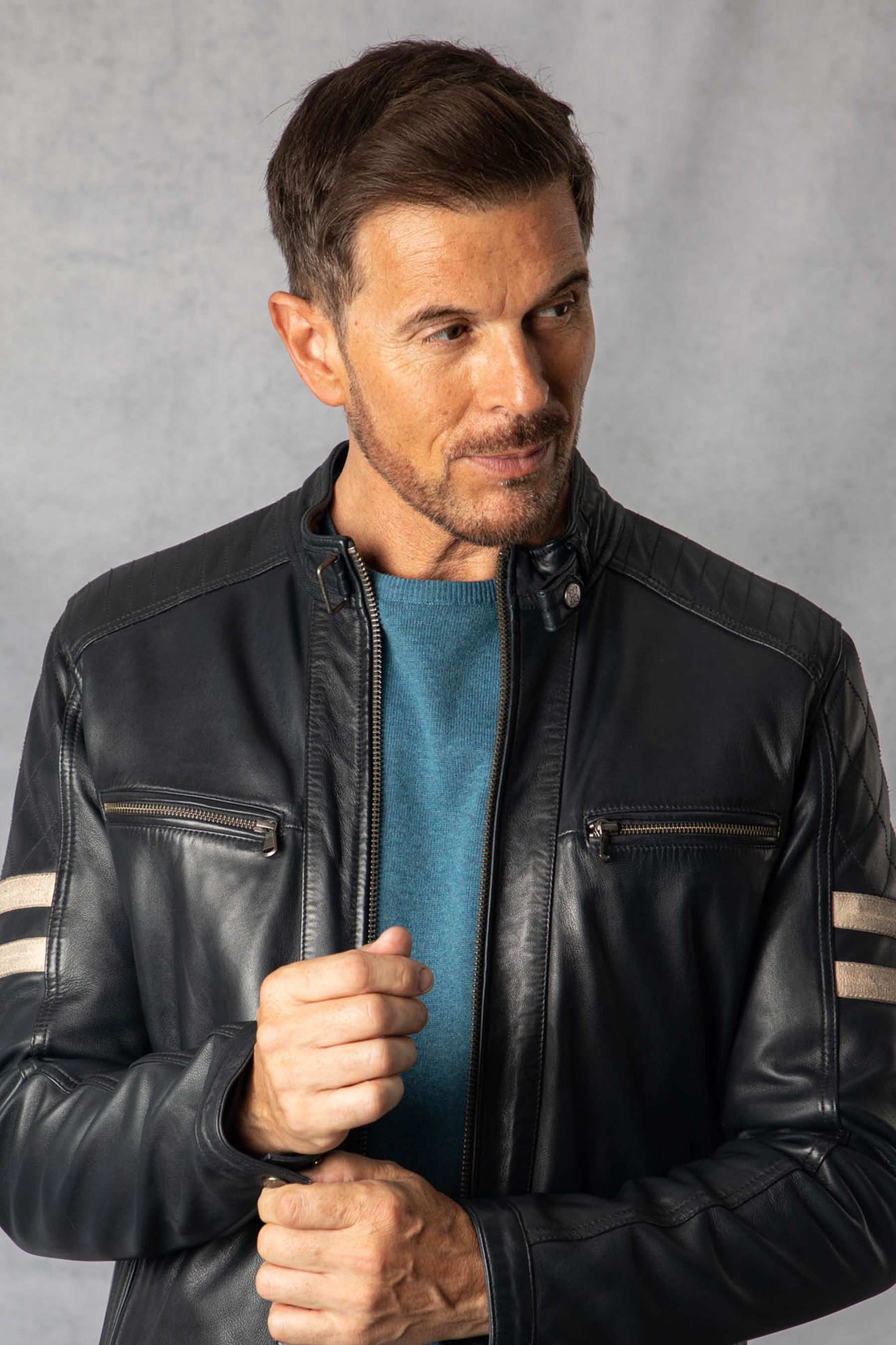 Buy Lakeland Leather Black Chrome Charlie Leather Biker Jacket from Next Luxembourg