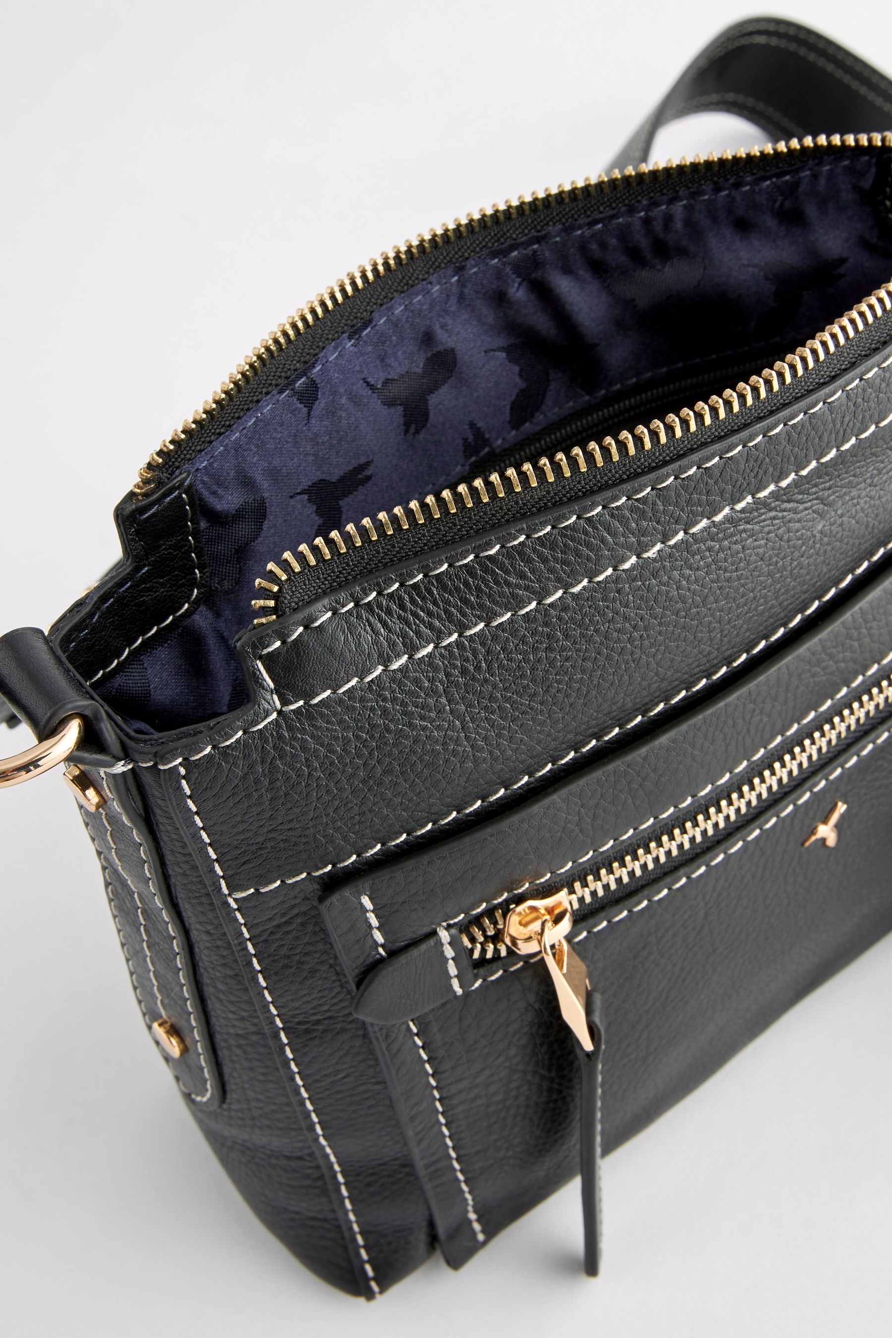 Buy Black Cross Body Detailed Stitch Bag from Next Luxembourg