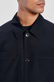 Navy Blue Smart Slim Fit Shacket - Image 4 of 11