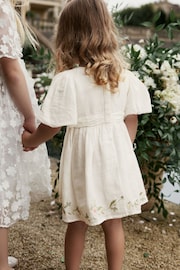 White Embroidered Cotton Dress (3mths-10yrs) - Image 3 of 7