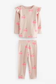 Red/Pink 3 Pack Rib Pyjamas (9mths-16yrs) - Image 6 of 9
