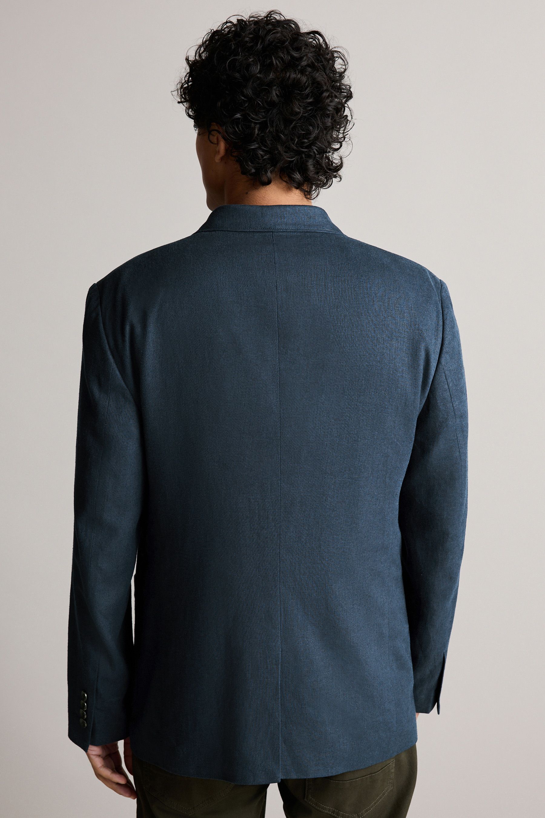 Buy Navy Blue Linen Blend Blazer from Next Ireland