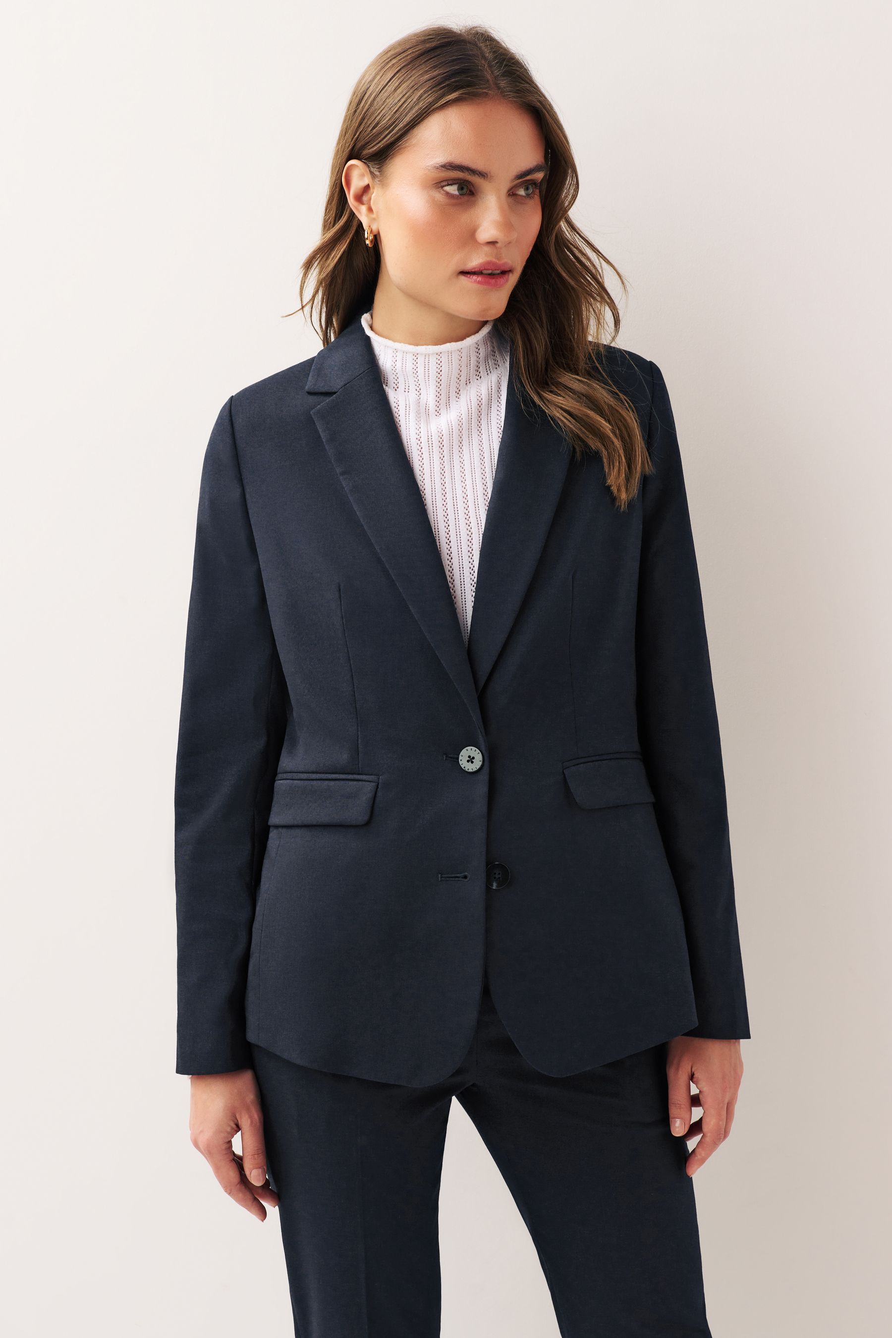 Navy tailored blazer store