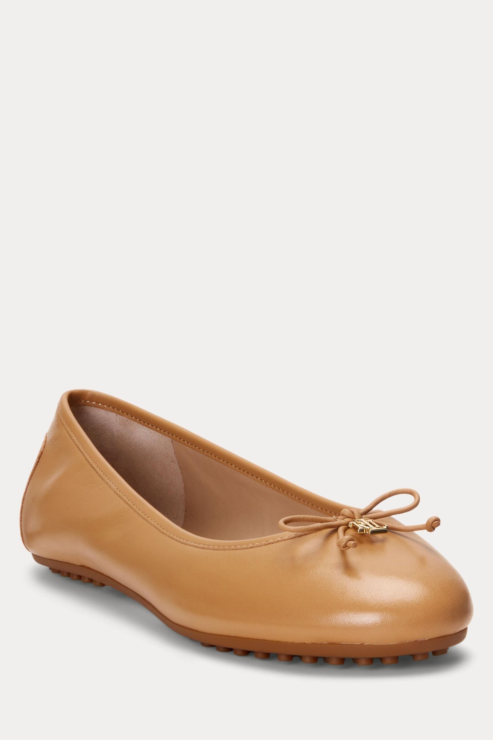 Lauren Ralph Lauren Jayna Nappa Leather Ballet Flat Shoes - Image 3 of 4
