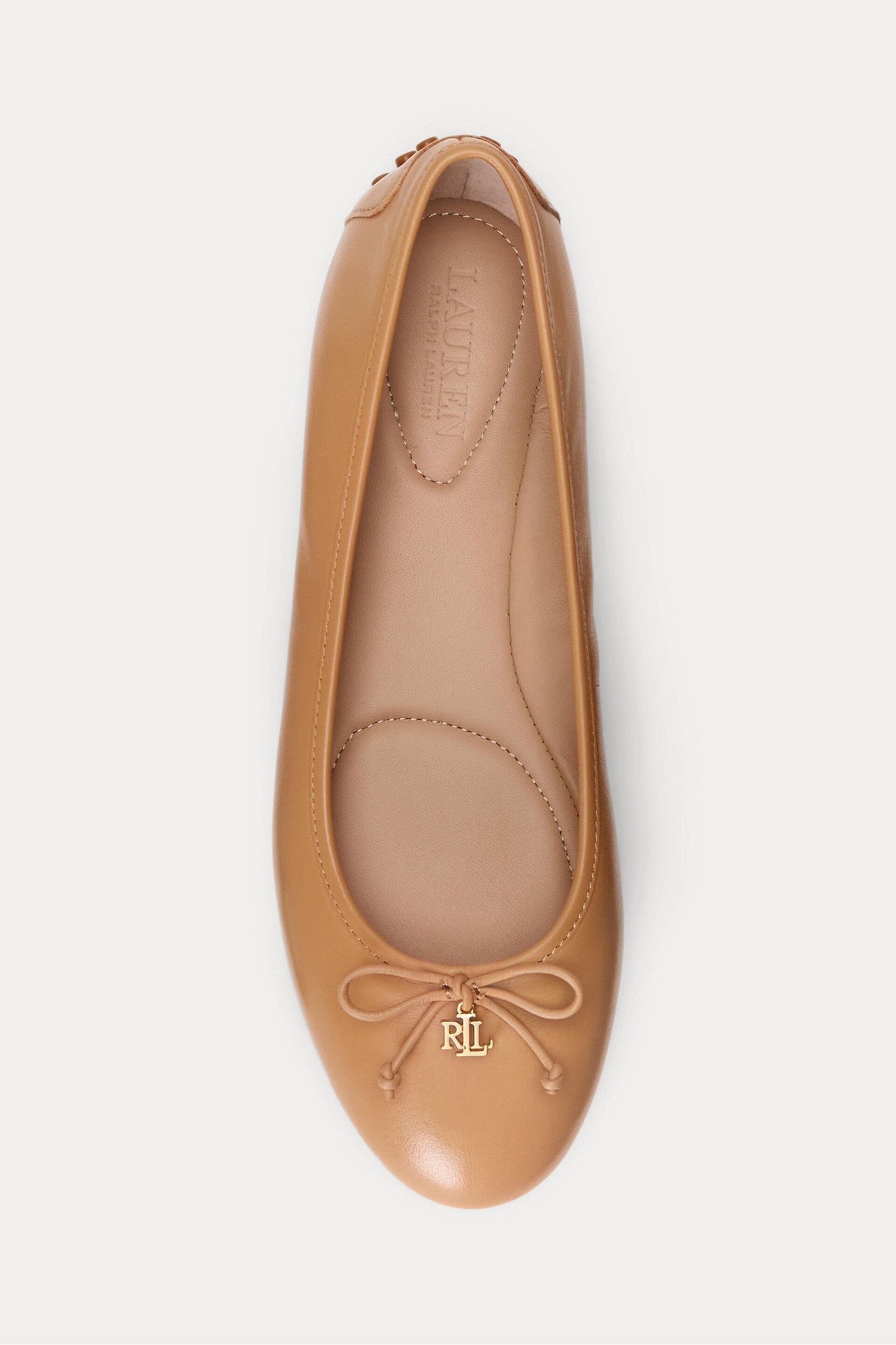 Lauren Ralph Lauren Jayna Nappa Leather Ballet Flat Shoes - Image 4 of 4
