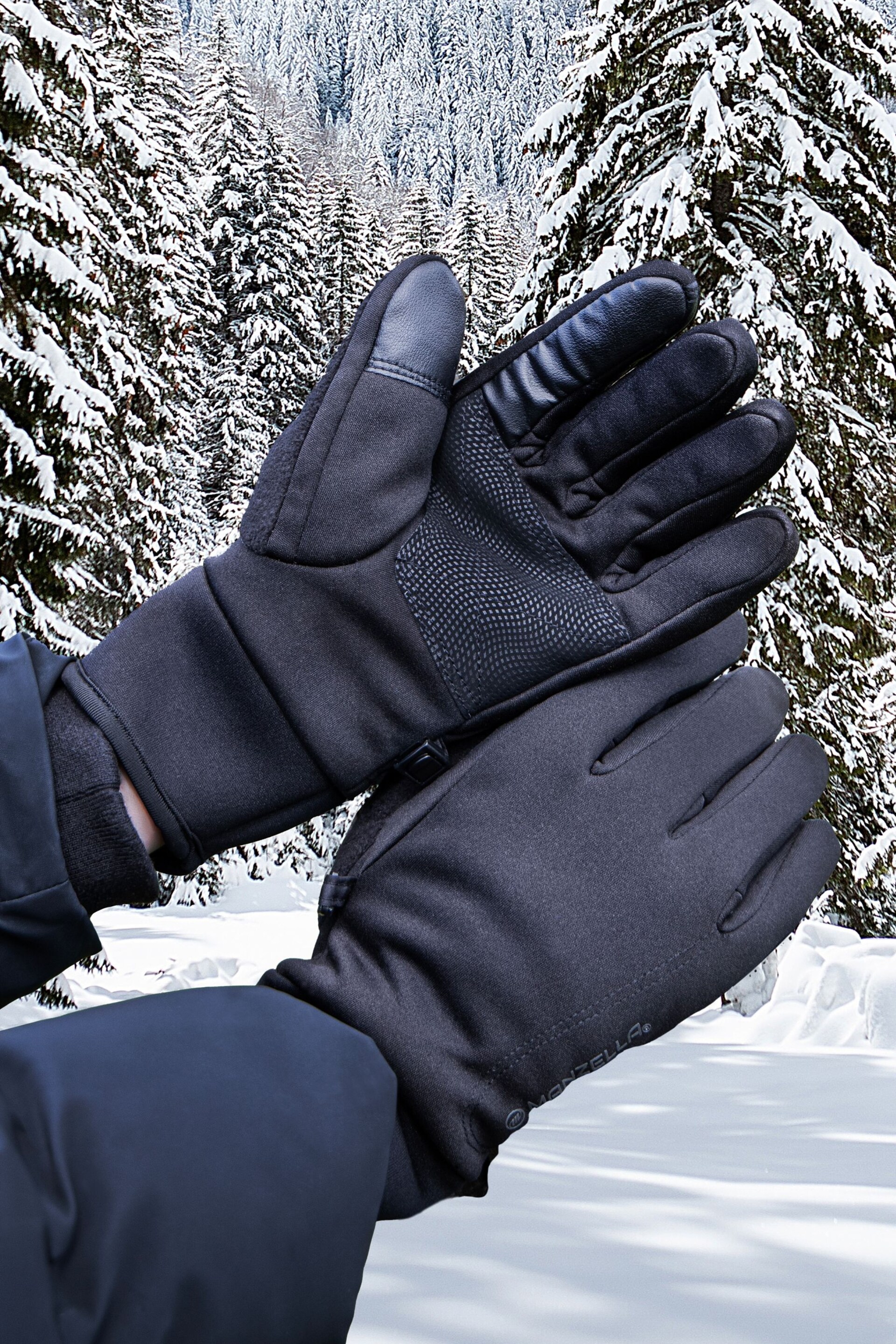 Totes Black Mens Manzella Warm Glove - Image 1 of 4