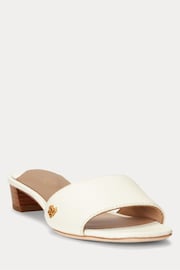 Lauren Ralph Lauren Cream Fay Tumbled Leather Sandals - Image 1 of 4