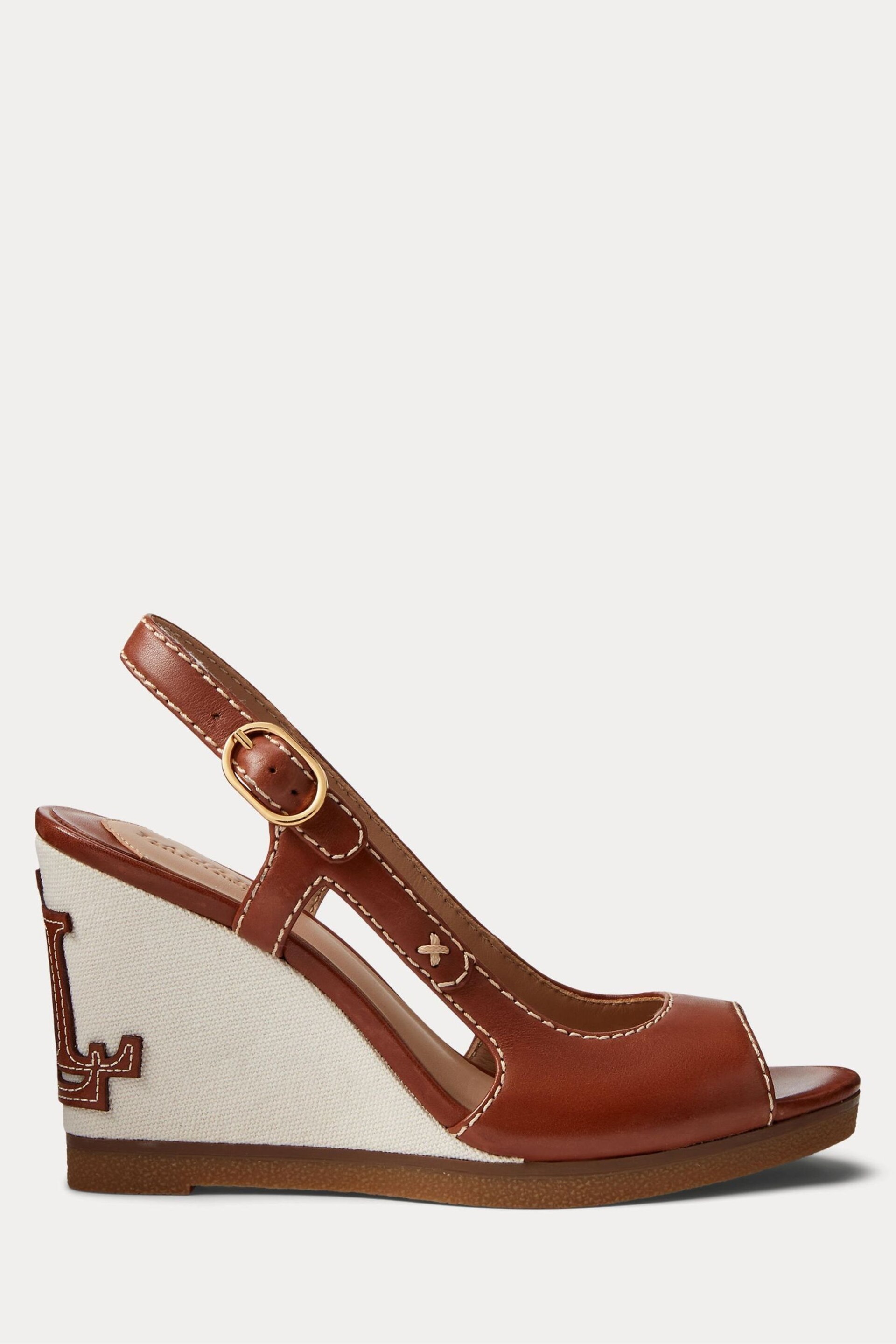 Lauren Ralph Lauren Tan Brown Roni Wedges - Image 1 of 4