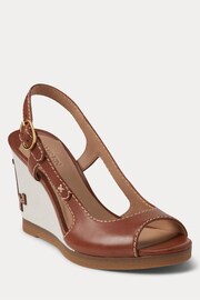 Lauren Ralph Lauren Tan Brown Roni Wedges - Image 2 of 4