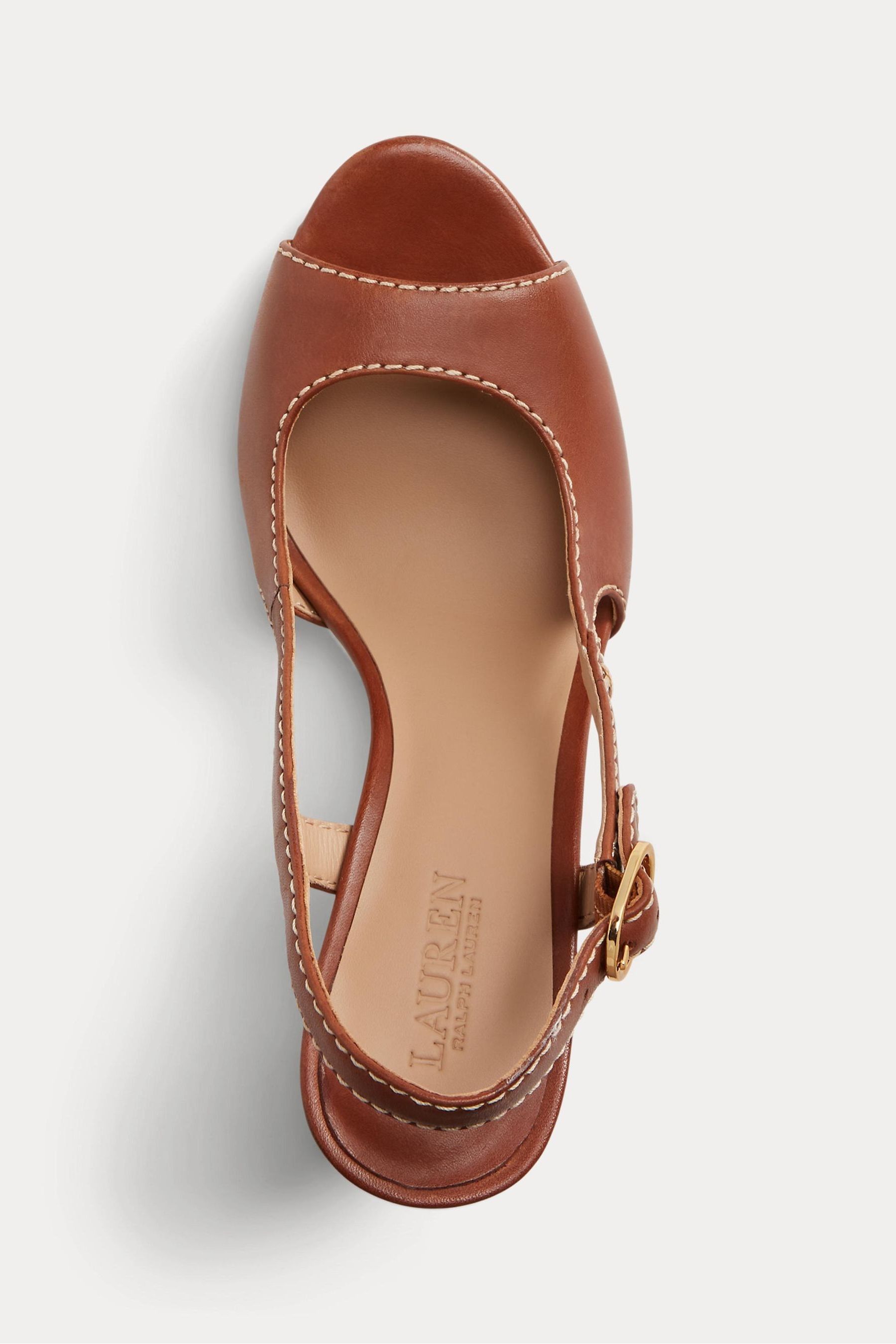 Buy Lauren Ralph Lauren Tan Brown Roni Wedges from Next Luxembourg