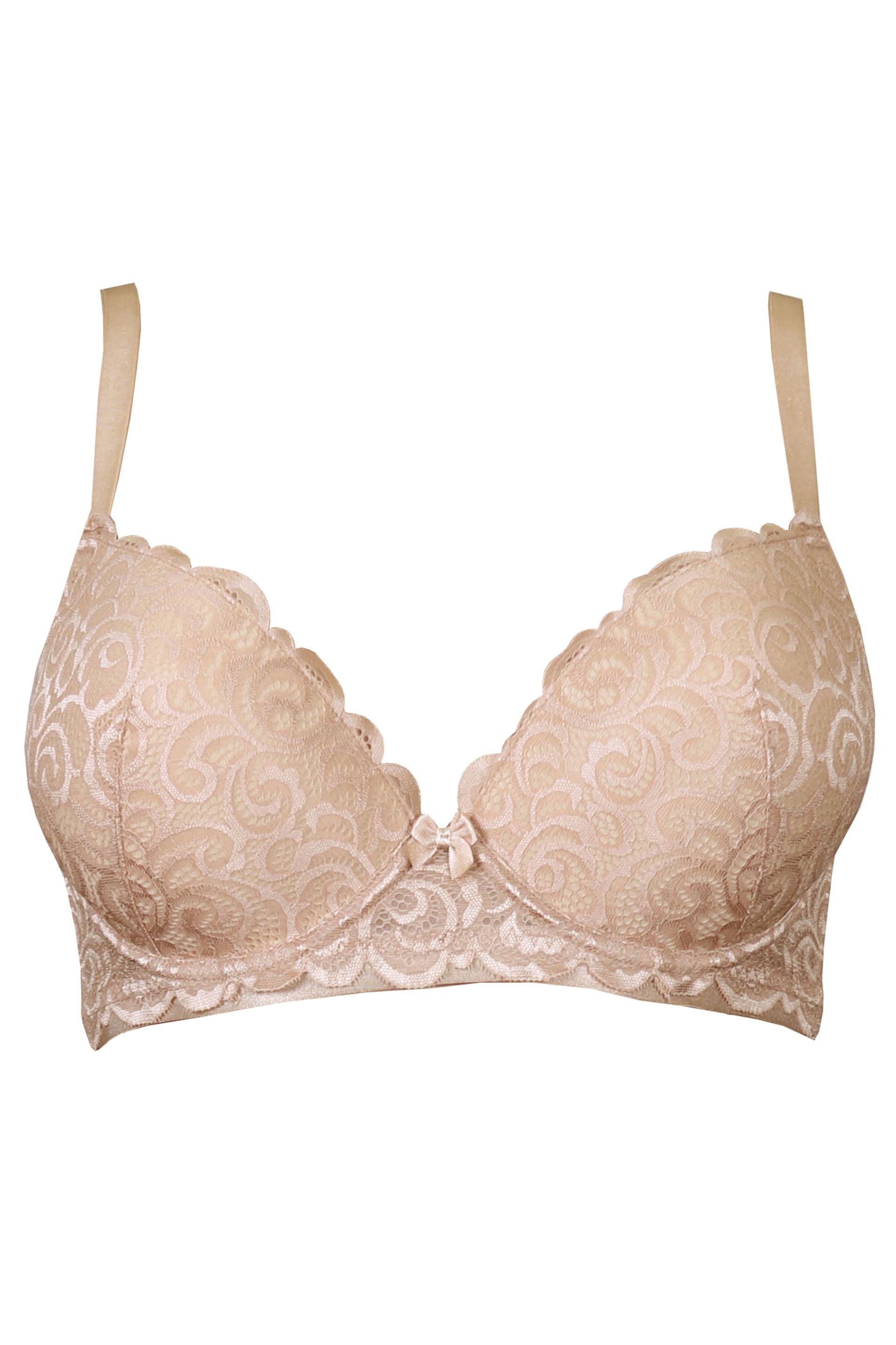 Pour Moi Natural Padded Romance Moulded Plunge Push Up Bra - Image 4 of 5